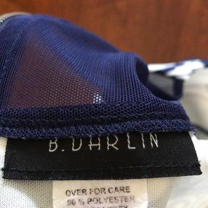 B Darlin Dresses - Beautiful Navy Blue Dress with White Print B Darlin Dresses - Beautiful Navy Blue Dress with White Print